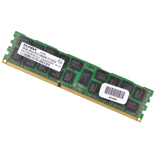 Elpida 16GB DDR3 RAM 1866MHz PC3-14900R 240-Pin DIMM