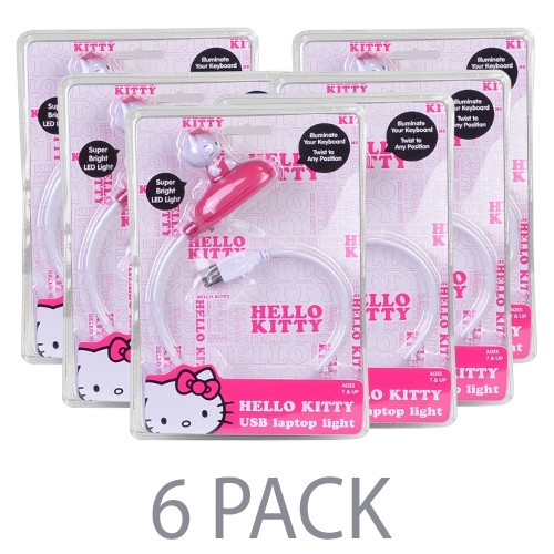 (6-Pack) Sanrio Hello Kitty USB Powered Laptop Flexible LED Light