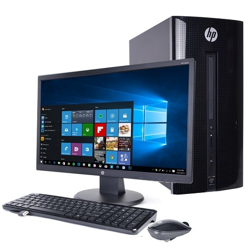 HP 251-A123WB Pentium J2900 Quad-Core 2.41GHz 4GB 1TB DVD±RW W10H Mini-Tower & 21.5" HP 1080p Monitor Bundle