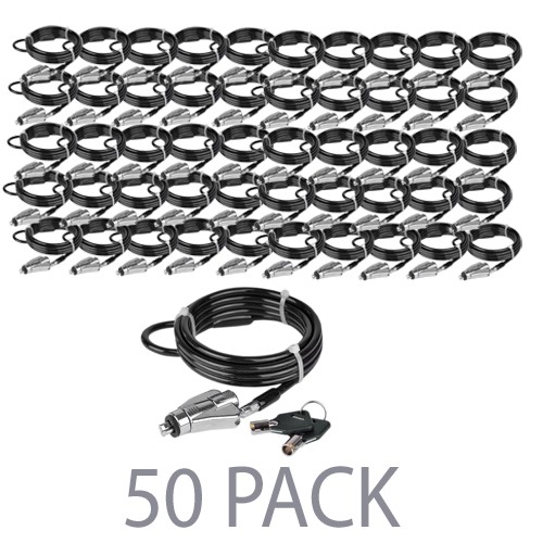 (50-Pack) Exel 264125 Arrowhead Security Key Cable Lock