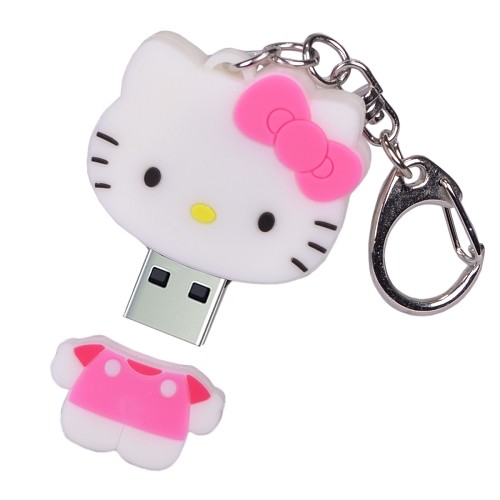 Vivitar Sanrio Hello Kitty 4GB USB 2.0 Flash Drive w/Keychain Attachment