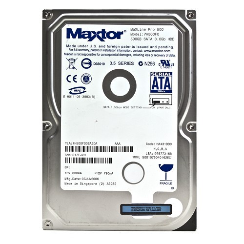 Maxtor MaXLine Pro 7H500F0 500GB SATA/300 7200RPM 16MB Hard Drive