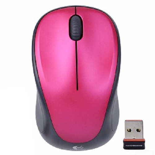 Logitech M315 3-Button Wireless USB Optical Scroll Mouse w/Nano USB Receiver (Pink)