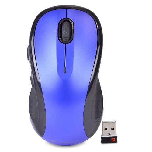 Logitech M510 7-Button Wireless Laser Scroll Mouse w/Tilt Wheel Plus Zoom & Nano Transceiver (Blue)