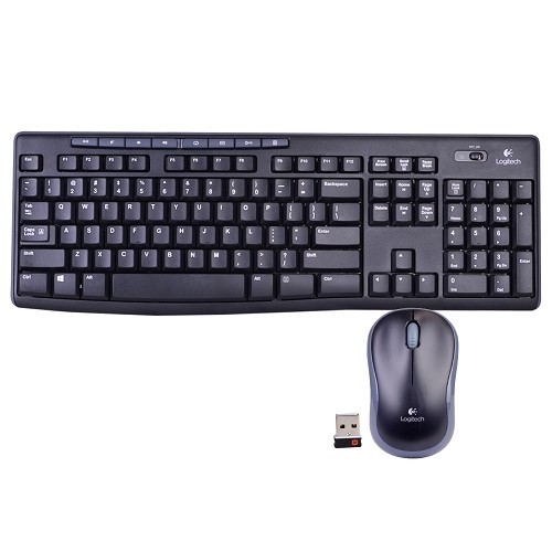 Logitech MK270 2.4GHz 103-Key Wireless Multimedia Keyboard & Optical Mouse Kit (Black/Gray)