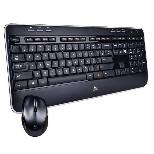 Logitech MK620 2.4GHz Wireless Multimedia Keyboard & Laser Mouse Combo w/USB Unifying Nano Receiver (Black/Gray) - B