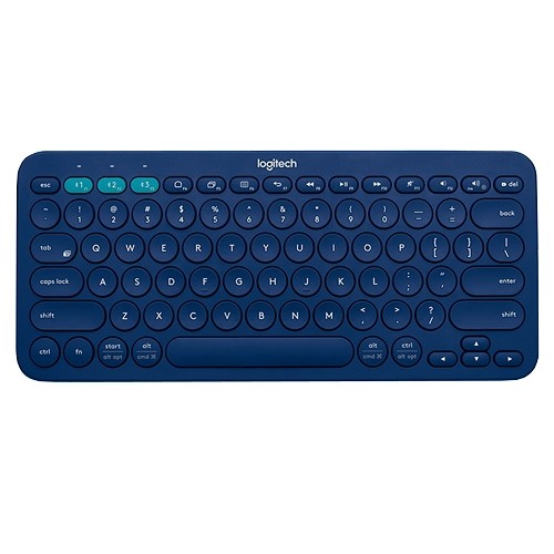 Logitech K380 79-Key Bluetooth Wireless Multi-Device Keyboard (Blue) - B