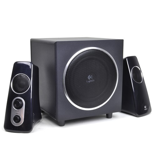 Logitech Z523 3-Piece 2.1 Channel Multimedia Speaker System w/360-degree Sound (Black) - B