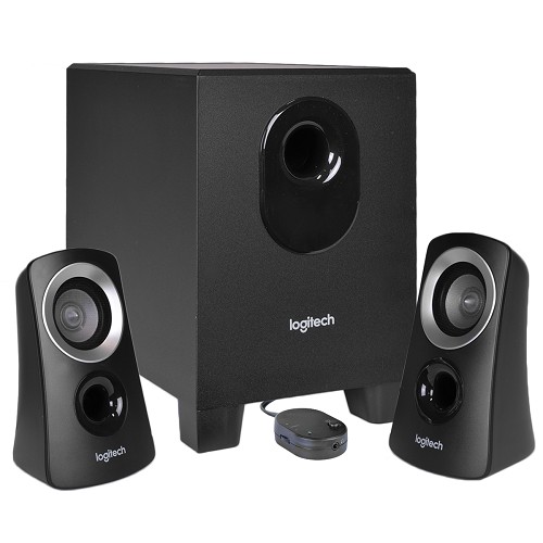 Logitech Z313 3-Piece 2.1 Channel Multimedia Speaker System (Black/Silver) - B