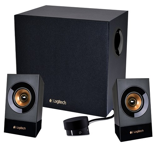Logitech Z533 3-Piece 2.1 Multimedia Speaker System w/Inline Power/Volume Control & 3.5mm Headphone/Auxiliary Jack - B