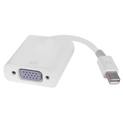 Apple Mini DisplayPort (M) to VGA (F) Video Adapter Cable (White) - Bulk Cable