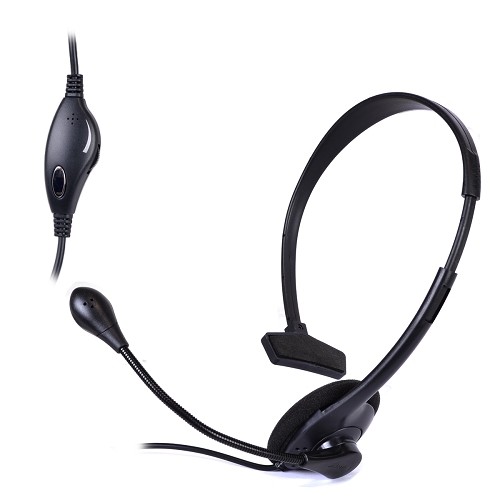 GearHead AU1200M Mono Headset w/Flexible Boom Microphone