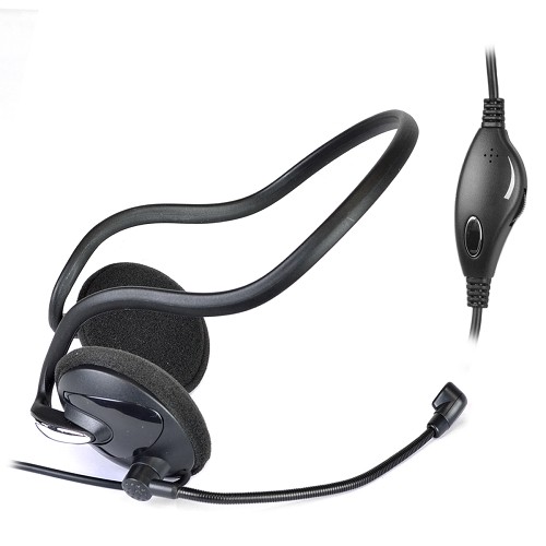 GearHead AU2200BN Behind-the-Neck Stereo Headset w/Flexible Boom Microphone