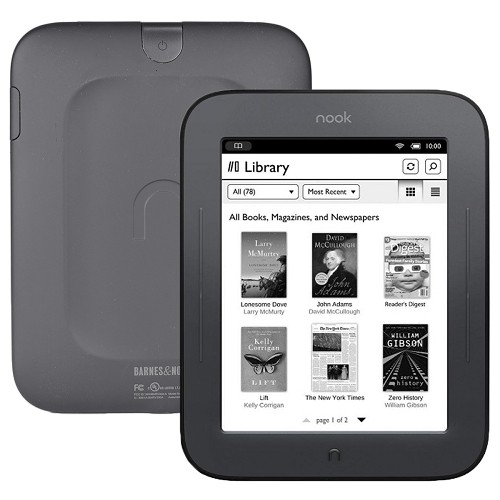 Barnes & Noble NOOK Simple Touch 800MHz 256MB 2GB 6" Capacitive Touchscreen Tablet Android 2.1 w/Glow Light (Smoke)