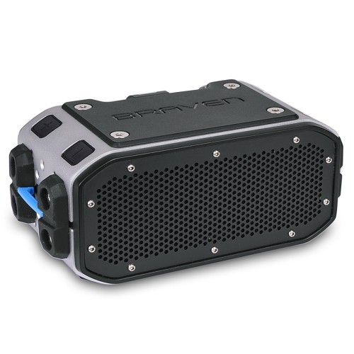 BRAVEN Outdoor BRV-PRO Rechargeable Bluetooth Wireless Shock & Splash Proof Rugged Speaker w/Mic & USB Charging Port