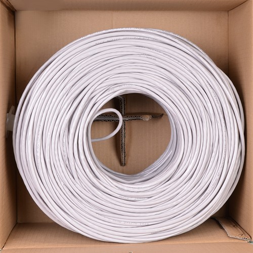 1000' Category 5e (Cat5e) Uncapped UTP Copper Ethernet Patch PVC Cable (Gray) - Retail Box