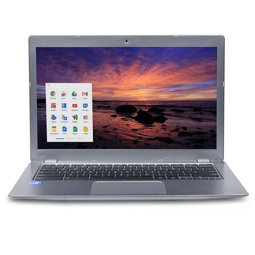 Toshiba CB35-C3300 Celeron 3215U Dual-Core 1.7GHz 4GB 16GB 13.3" FHD Chromebook 2 Chrome OS w/Webcam & BT (Ice Silver)