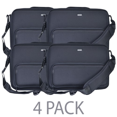 (4-Pack) Cocoon Chelsea CLB356 Laptop Case w/Grid-It Organization System - Fits 13" (Black w/Burst Yellow Interior)