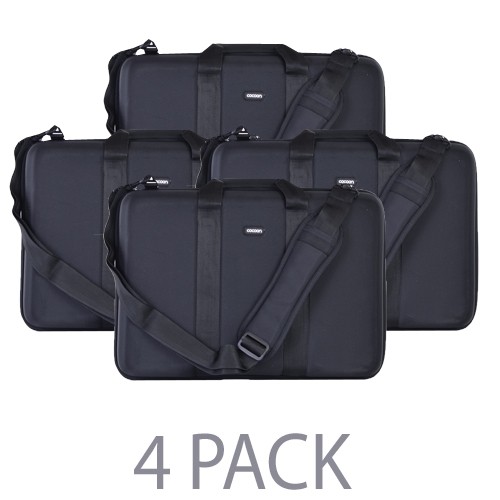 (4-Pack) Cocoon Murray Hill EVA Shock-Absorbent Laptop Case w/Grid-It System - Fits 16" (Black/Yellow) - CLB403BY