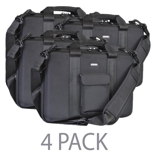 (4-Pack) Cocoon Noho Laptop Case w/Sleeve & Grid-It Organization System - Fits 16" (Black) - CLB404BK