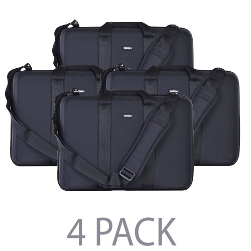 (4-Pack) Cocoon Murray Hill Case w/Grid-It Organization System - Fits 17" (Black w/Burst Yellow Interior)