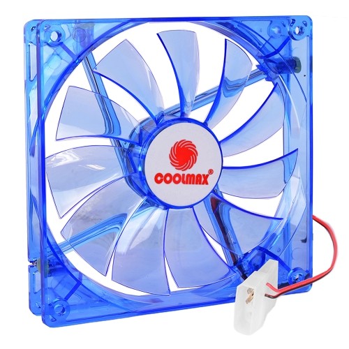 5.5" x 5.5" (140mm) Coolmax CMF-1425-BL UV Reactive 4-Blue LED Case Fan w/4-Pin Connector (Blue)