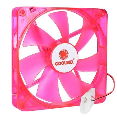 5.5" x 5.5" (140mm) Coolmax CMF-1425-RD UV Reactive 4-Red LED Case Fan w/4-Pin Connector (Red)