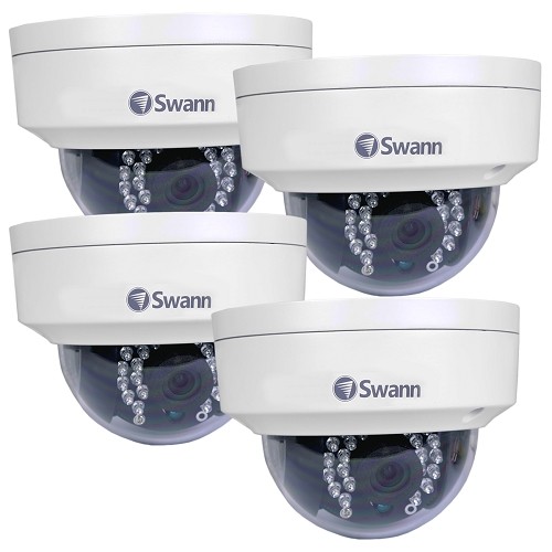 (4-Pack) Swann COSHD-C1080x4 1080p Indoor/Outdoor Dome Security Camera w/1000TVL