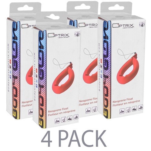 (4-Pack) Optrix by Body Glove CRC94738 Neoprene Wrist Float for Optrix Cases (Red)