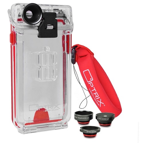 Optrix by Body Glove CRC95480 Pro 4 Lens Action Camera Kit for iPhone 6/6s w/Waterproof Case