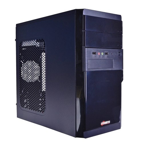 Logisys CS136BK 5-Bay mATX SOHO Computer Case w/480W 20+4pin PSU & 120mm Fan (Black)