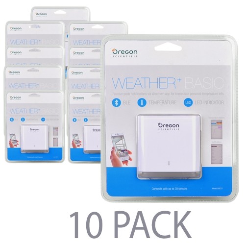 (10-Pack) Oregon Scientific EM221 Weather+ Basic Bluetooth Thermometer Sensor for Smartphones & Tablets
