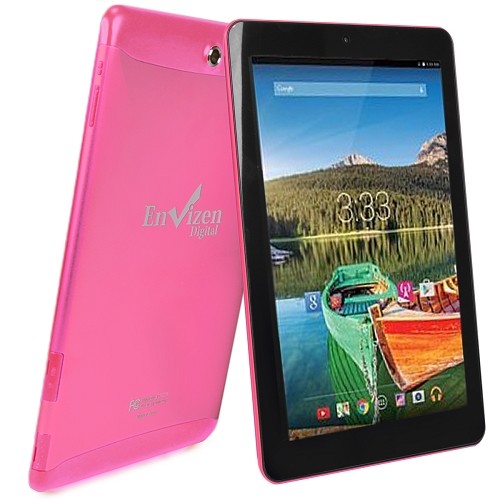 Envizen EVT10Q Quad-Core 1.2GHz 1GB 32GB 10.1" IPS Touchscreen 3G Tablet Android 4.4 w/Cams (Pink) (T-Mobile)