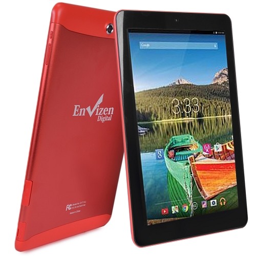 Envizen EVT10Q Quad-Core 1.2GHz 1GB 32GB 10.1" IPS Touchscreen 3G Tablet Android 4.4 w/Cams (Red) (T-Mobile)