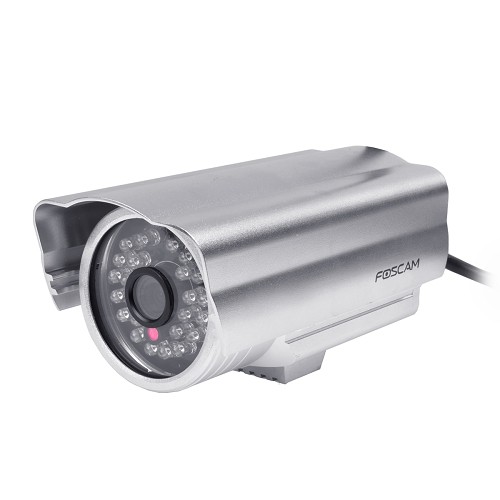 Foscam FI8904W Wireless Outdoor Day/Night IP Camera w/24 IR LEDs & Smartphone Access (Silver) - B