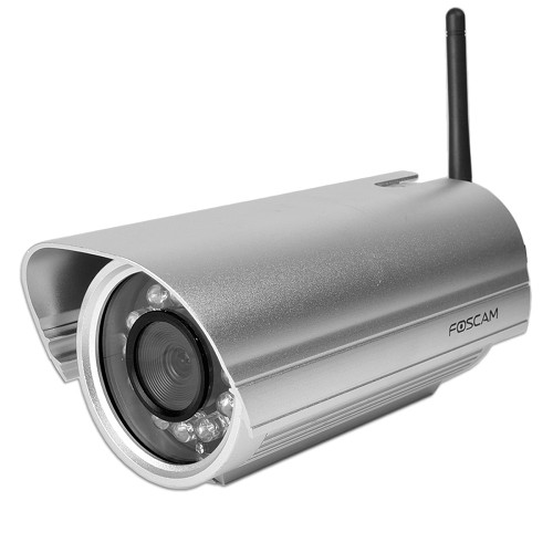 Foscam FI9804W 720P Outdoor HD Wireless Day/Night IP Camera w/12 IR LEDs (Silver) - B