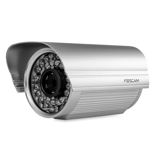 Foscam FI9805E Outdoor Waterproof 960P Power Over Ethernet (PoE) Day/Night IP Camera w/36 IR LEDs (Silver) - B
