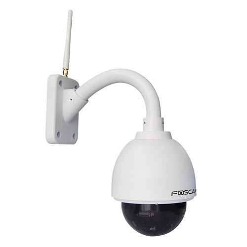 Foscam FI9828W HD Wireless PTZ Outdoor Day/Night Dome IP Camera w/Remote Viewing (White)