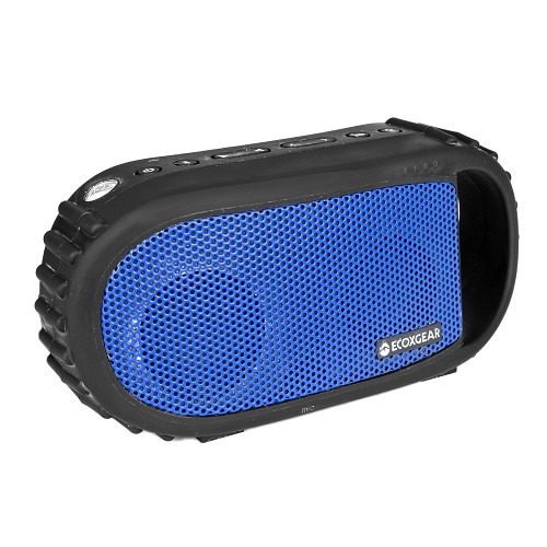 ECOXGEAR GDI-EXCBN202 EcoCarbon Rugged Waterproof Bluetooth Wireless Speaker w/Rechargable Battery (Black/Blue) - B