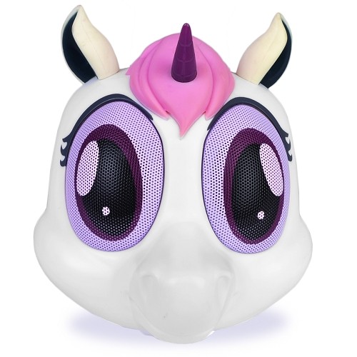 Electric Friends Izzy the Unicorn Mini Speaker w/Built-in Retractable 3.5mm Tangle-Free Cable - B