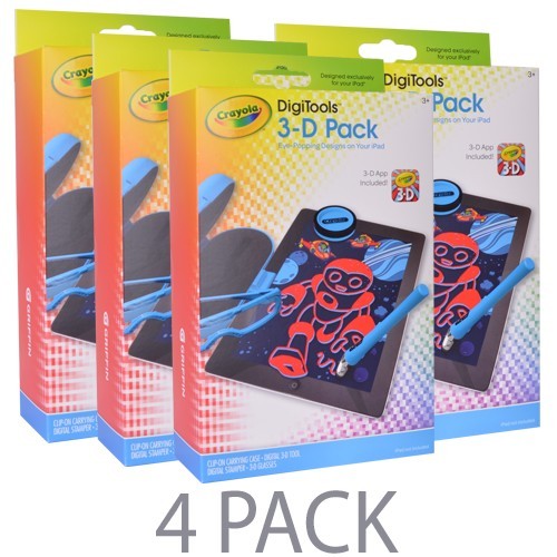 (4-Pack) Griffin GC35974 Crayola DigiTools 3-D Pack for iPad (Blue)