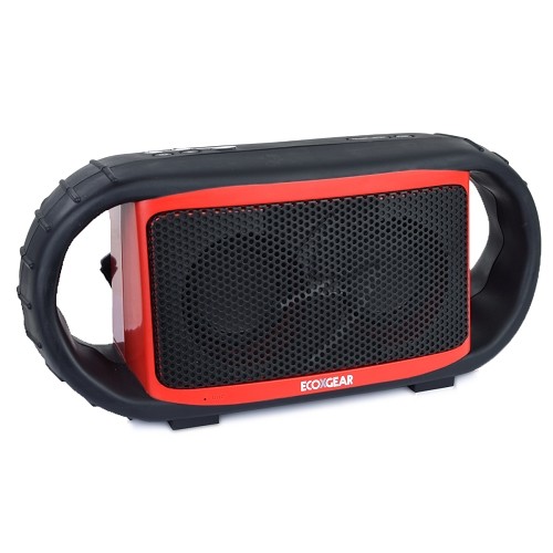 ECOXGEAR ECOXBT Rugged Waterproof Bluetooth Wireless Speaker (Black & Red w/Black Grill)