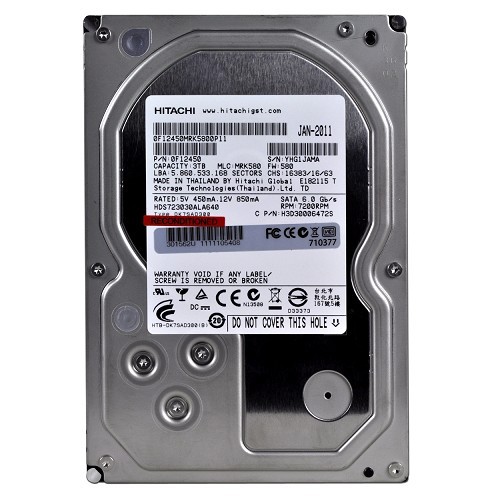Hitachi Deskstar 7K3000 3 Terabyte (3TB) SATA/600 7200RPM 64MB Hard Drive