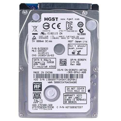 Hitachi Travelstar Z7K500 320GB SATA/600 7200RPM 32MB 2.5" Hard Drive