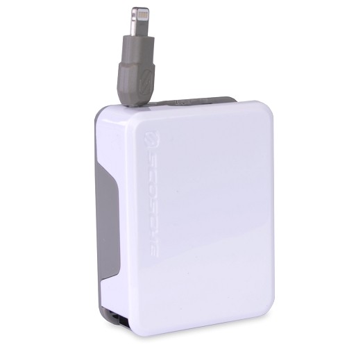 3' Scosche boltBOX Retractable MFI Lightning to USB Charge & Sync Cable for iPhone 5/6/6S