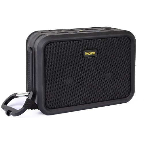 iHome IBN6B Wireless Bluetooth Portable Waterproof Stereo Speaker w/3.5mm Auxiliary
