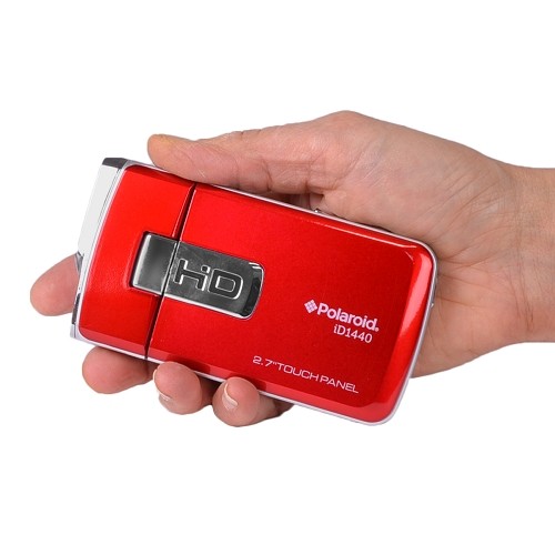 Polaroid Camcorder ID1440CL-RED 14MP/4x Digital Zoom Full HD 1080p w/2.7" Touchscreen Display (Red)