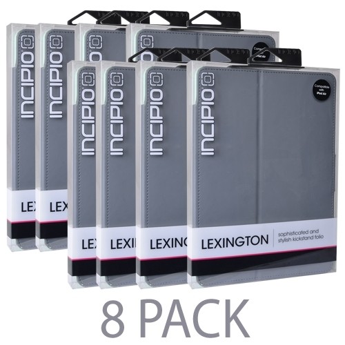 (8-Pack) Incipio Cover for iPad Air Lexington Sophisticated Stylish Kickstand Protective Vegan Leather  (Gray/Green)