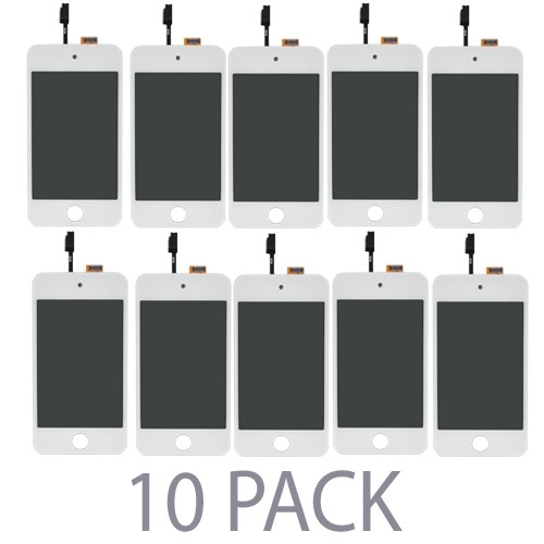 (10-Pack) iPod Touch 4th Gen Replacement LCD Screen and Digitizer (White)