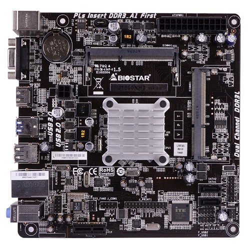Biostar J1800NH3 Mini-ITX Motherboard w/Embedded Celeron J1800 2.41GHz CPU
